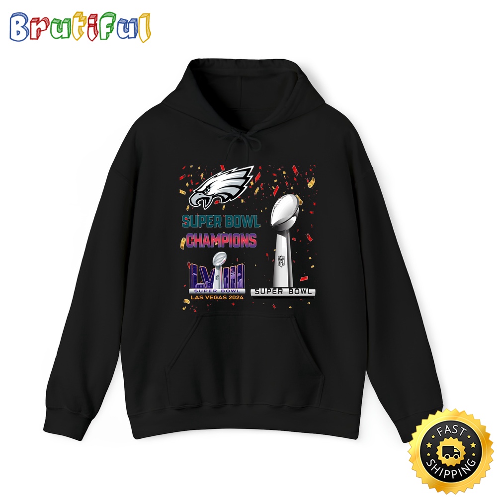 NFL Philadelphia Eagles Hoodie Super Bowl LVIII 2024 Las Vegas Champions Unisex Hoodies 1