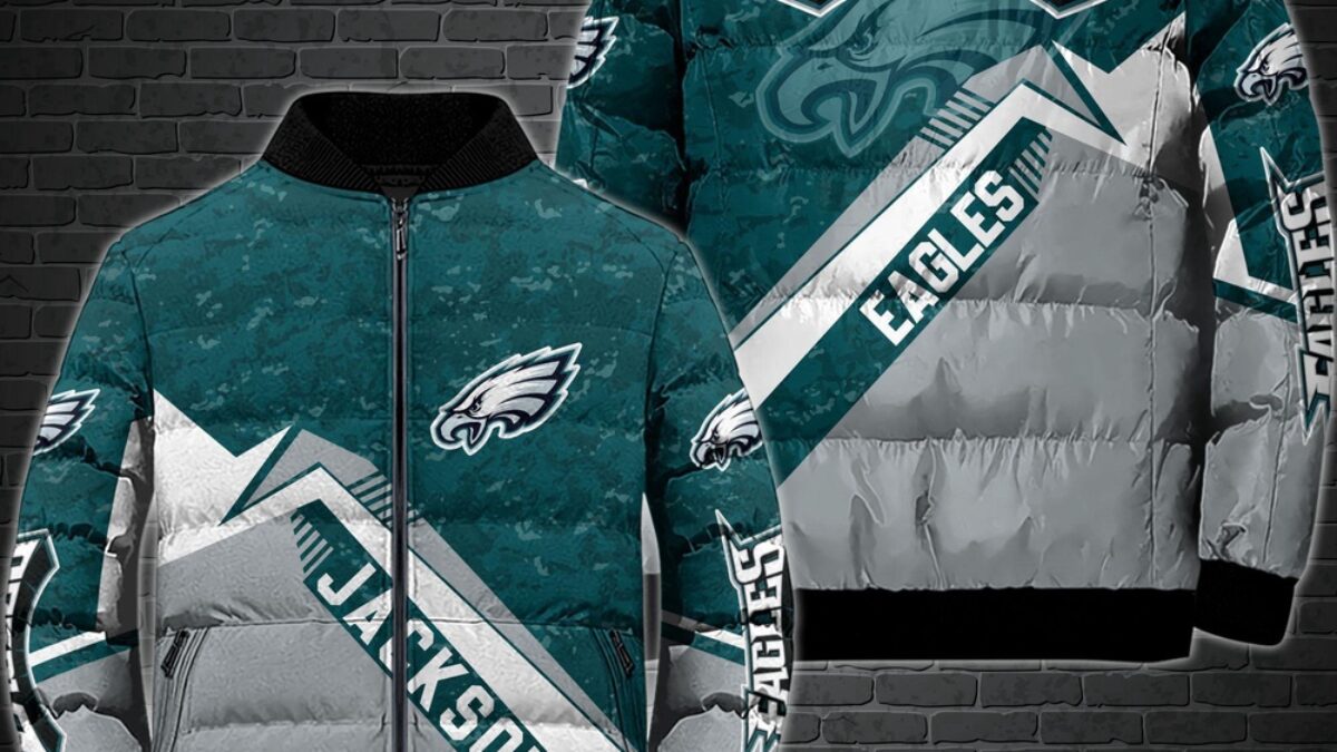 NFL Philadelphia Eagles Puffer Jacket Customized Sport Down Jacket