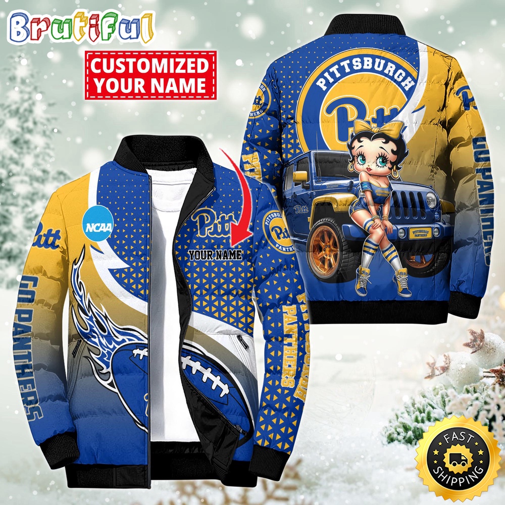NFL Pittsburgh Panthers Puffer Jacket Betty Boop Custom Jacket 1