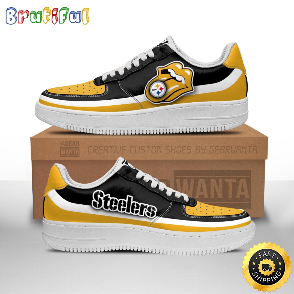 NFL Pittsburgh Steelers Air Force 1 Shoes Sexy Lips For Fans 1