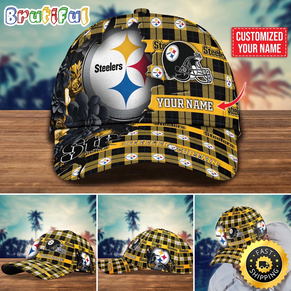 NFL Pittsburgh Steelers Baseball Cap Flower Trending Custom Cap