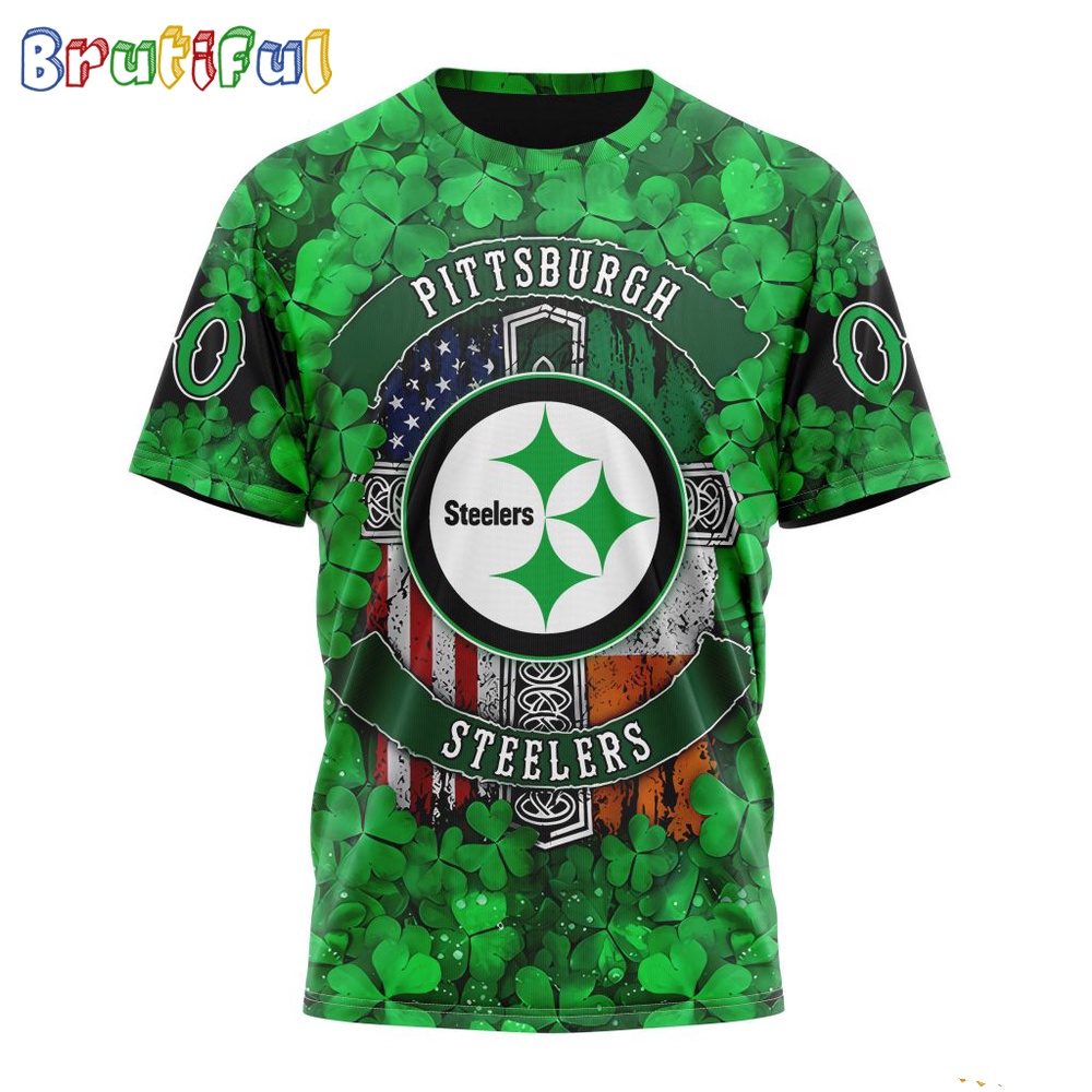 NFL Pittsburgh Steelers T Shirt Special Design 3D T Shirt St Patrick Day 1