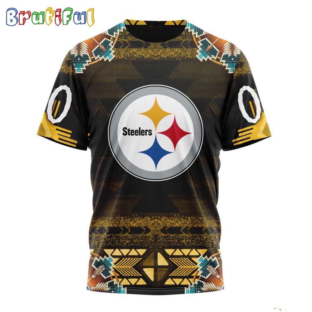 NFL Pittsburgh Steelers T Shirt Special Native Costume Design T Shirt 1