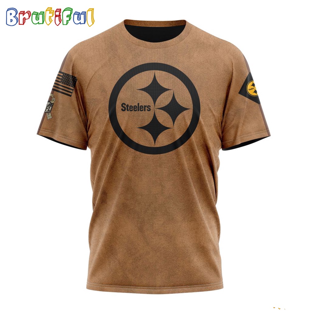 NFL Pittsburgh Steelers T Shirt Special Salute To Service For Veterans Day Full Printed T Shirt 1