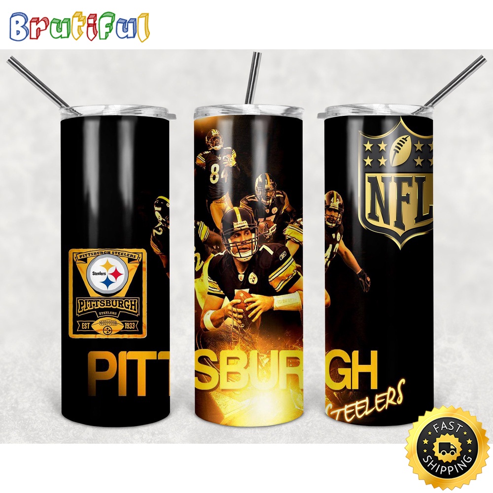 NFL Pittsburgh Steelers Tumbler Skinny Tumbler Chic Tumbler Cups