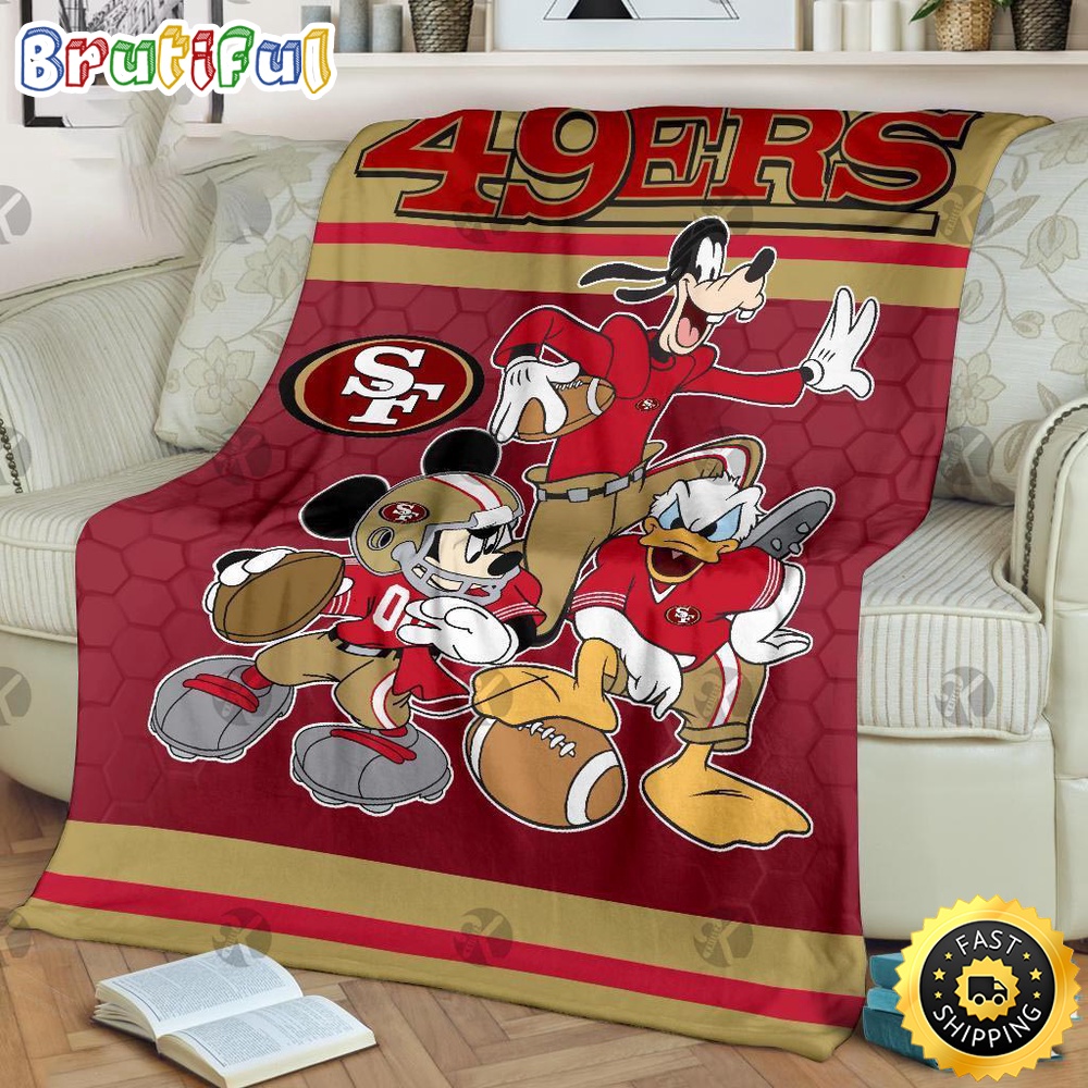 NFL San Francisco 49ers Blanket Minnie Mouse Blanket
