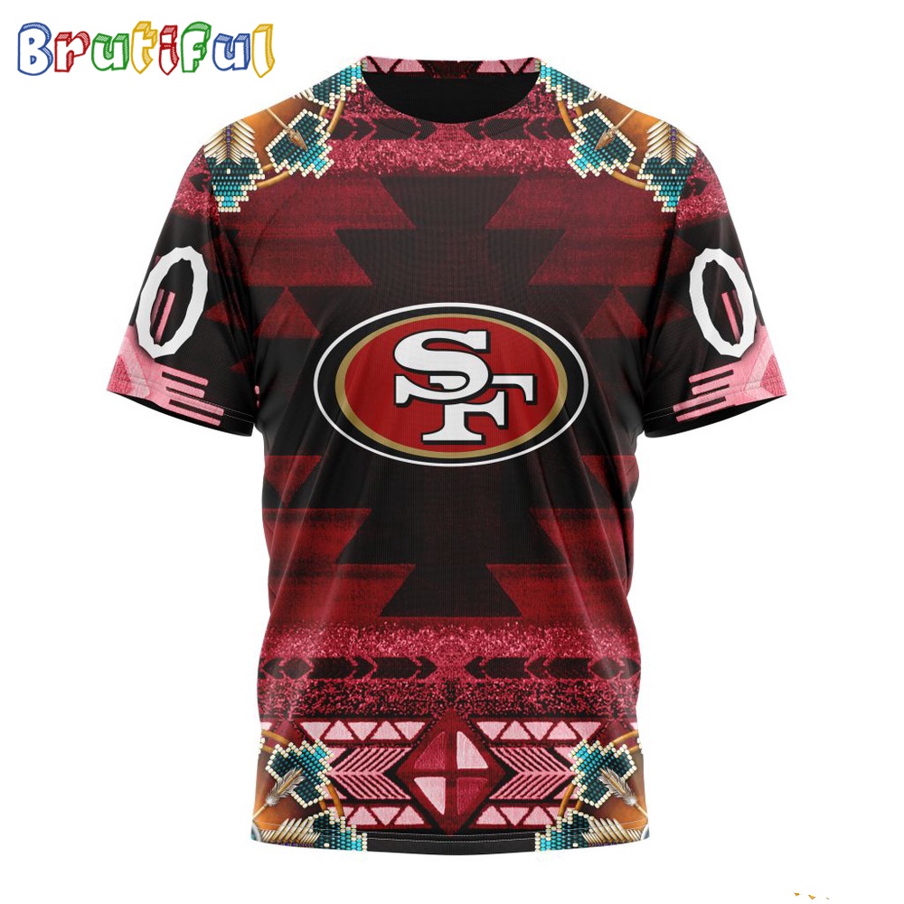 NFL San Francisco 49ers T Shirt Special Native Costume Design T Shirt 1