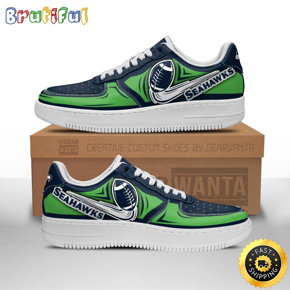 NFL Seattle Seahawks Air Force 1 Shoes Football Sneaker Shoes 1