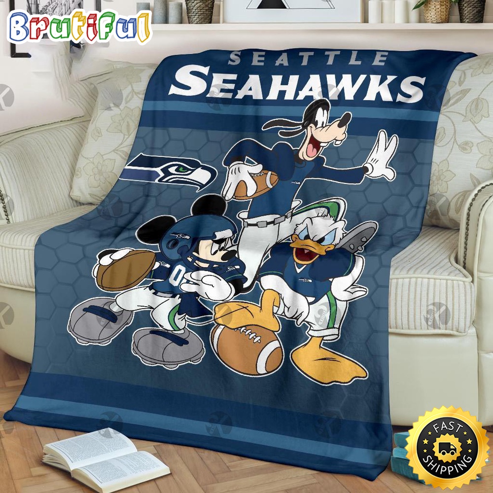 NFL Seattle Seahawks Blanket Minnie Mouse Blanket