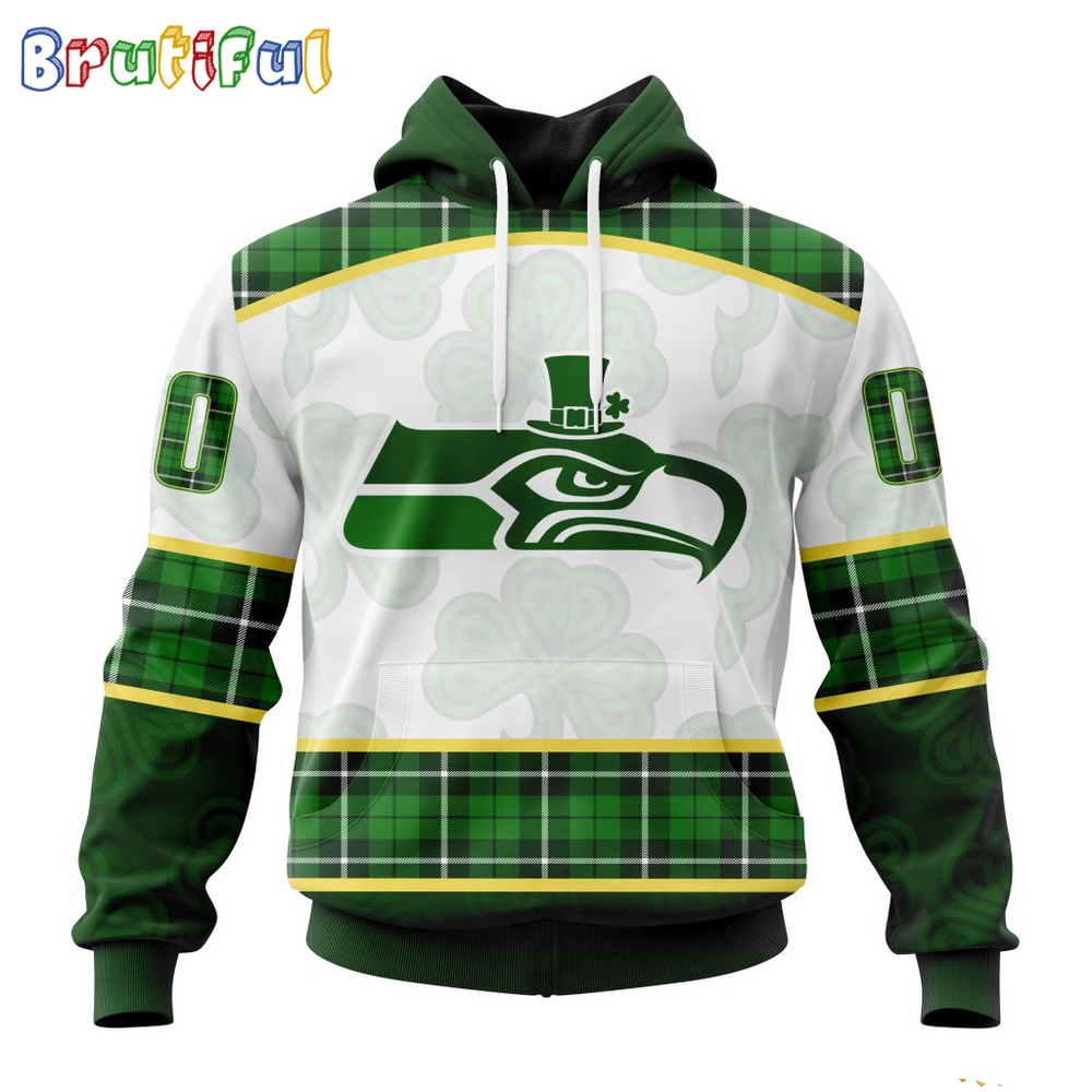 NFL Seattle Seahawks Hoodie Special Design 3D Hoodie St Patrick Day 1