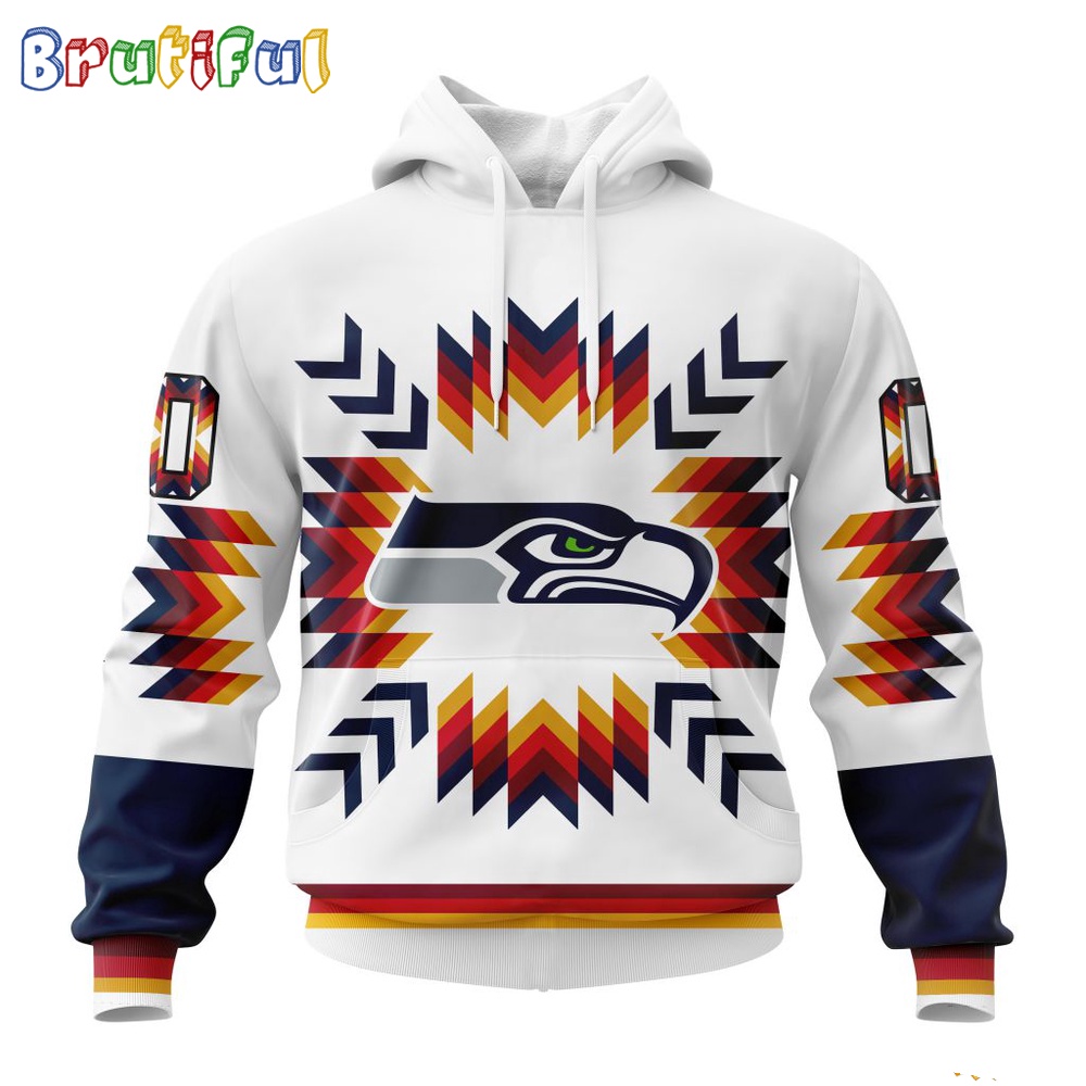 NFL Seattle Seahawks Hoodie Special Design With Native Pattern 1