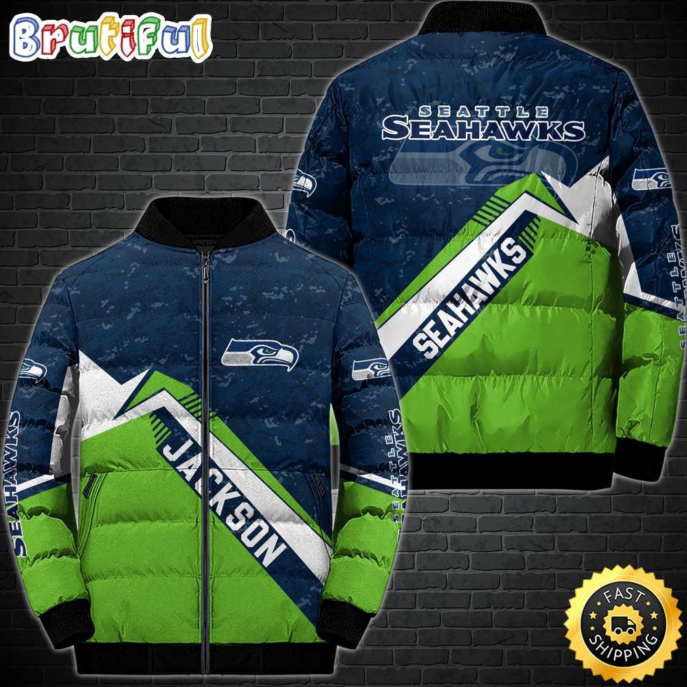 NFL Seattle Seahawks Puffer Jacket Customized Sport Down Jacket 1