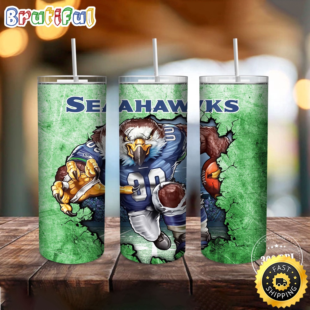 NFL Seattle Seahawks Tumbler Mascot Skinny Tumbler