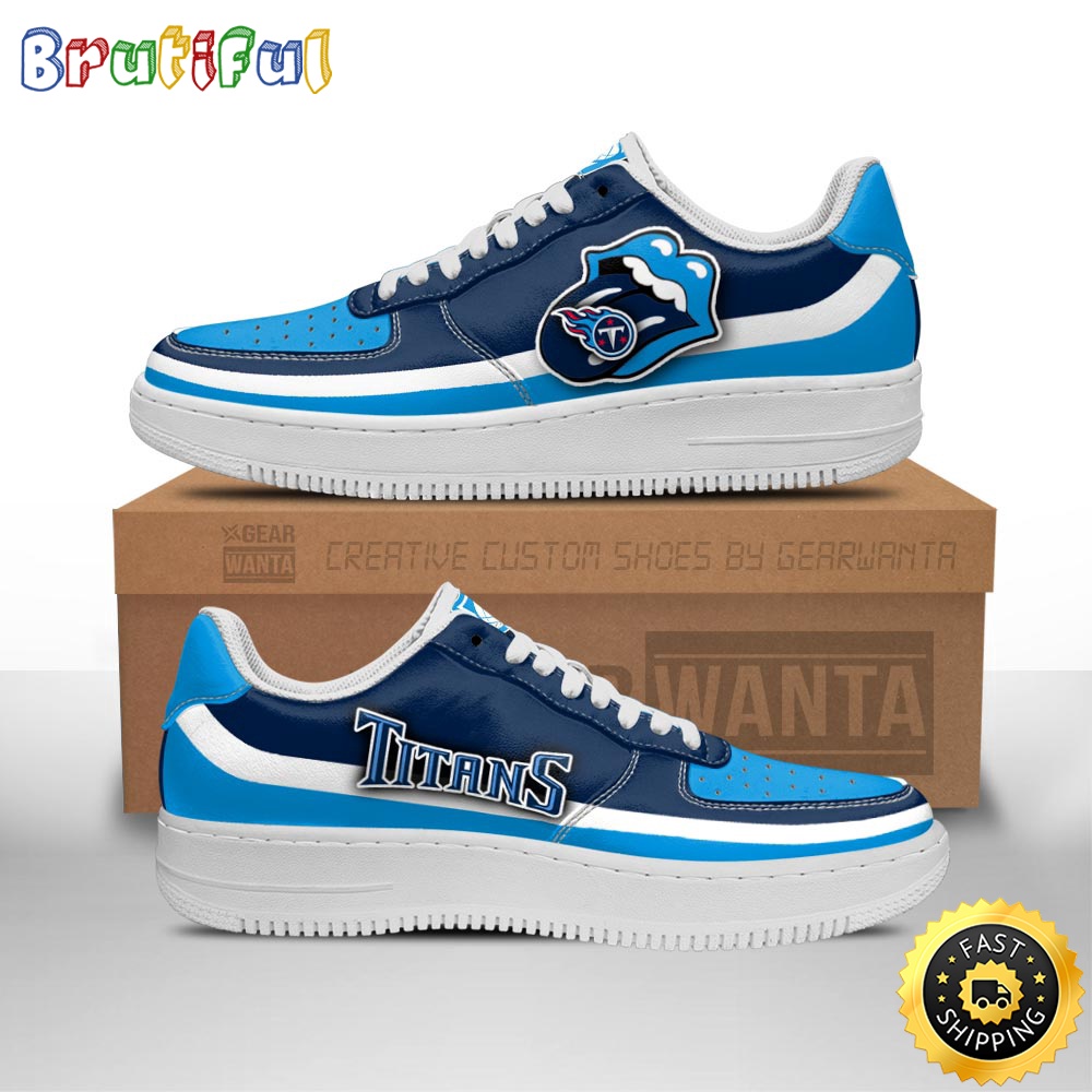 NFL Tennessee Titans Air Force 1 Shoes Sexy Lips For Fans 1