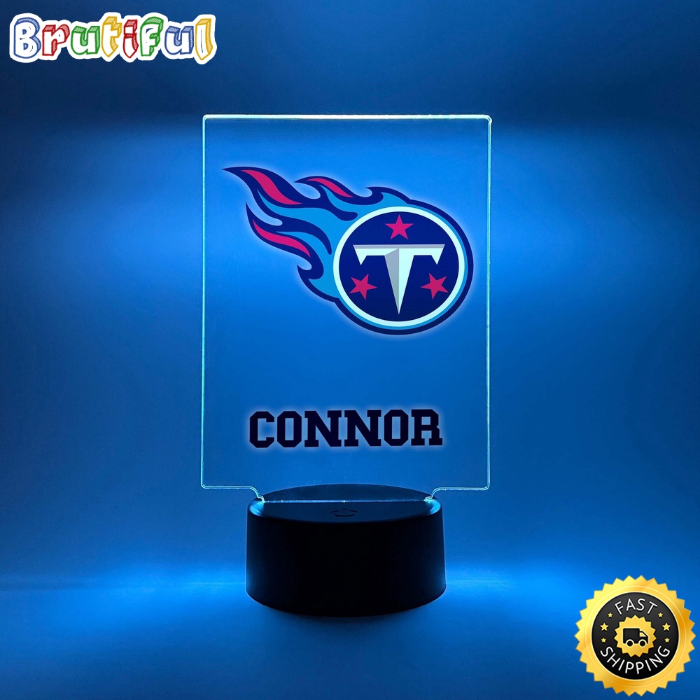 NFL Tennessee Titans Night Light Table Desk Lamp Stand Sports Fan LED Light