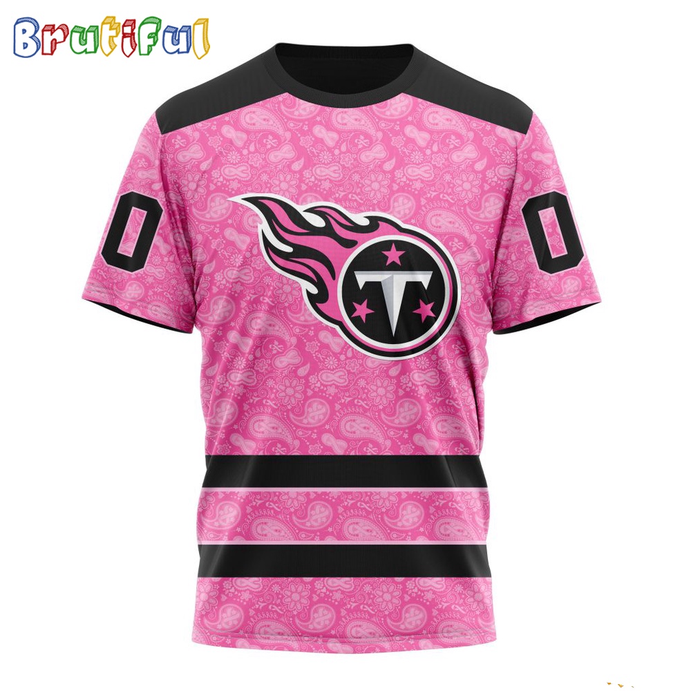 NFL Tennessee Titans T Shirt Special Pink T Shirt Design Fight Breast Cancer 1