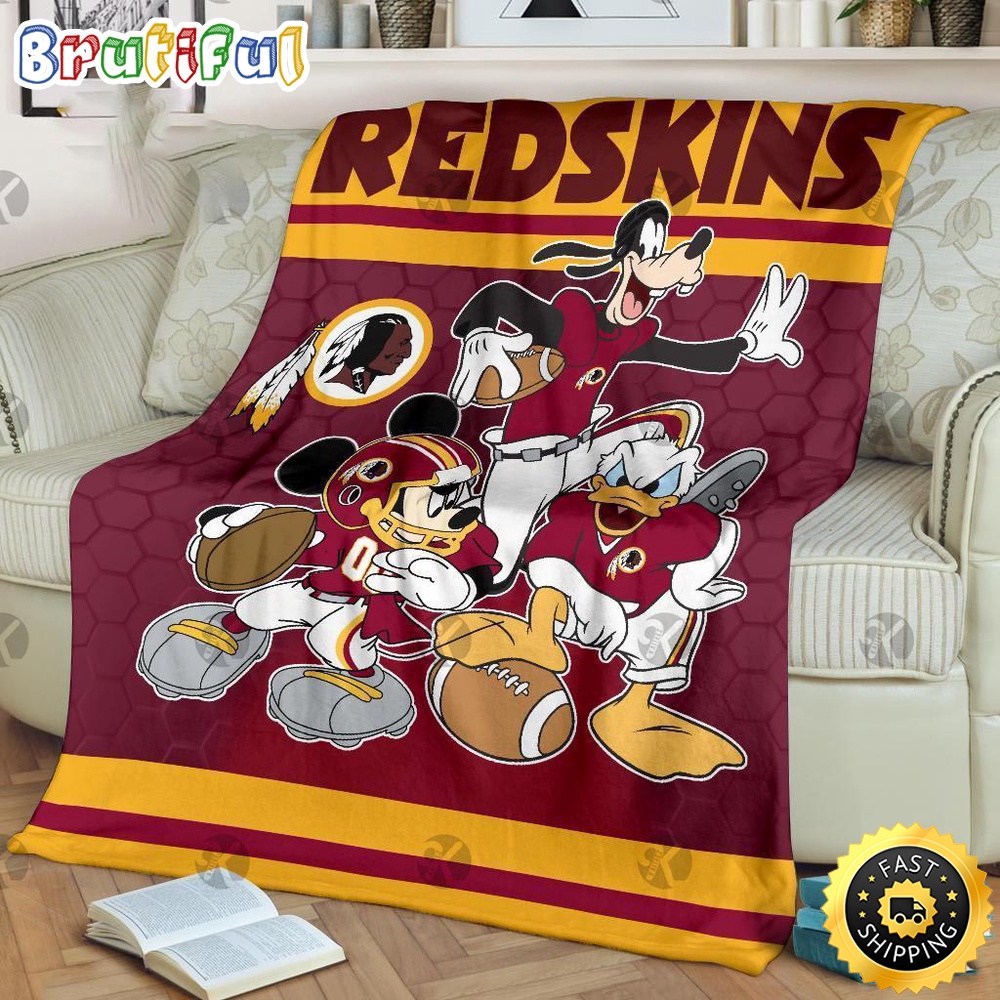 NFL Washington Commanders Blanket Minnie Mouse Blanket