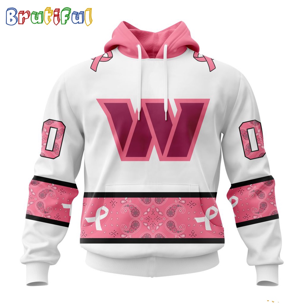 NFL Washington Commanders Hoodie Special Pink Design Fight Breast Cancer 1