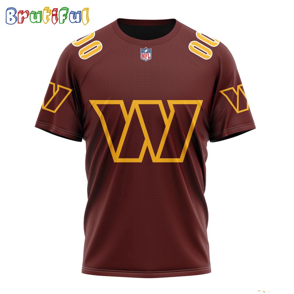 NFL Washington Commanders T Shirt 2024 Personalized Name And Number Unisex T Shirt 1