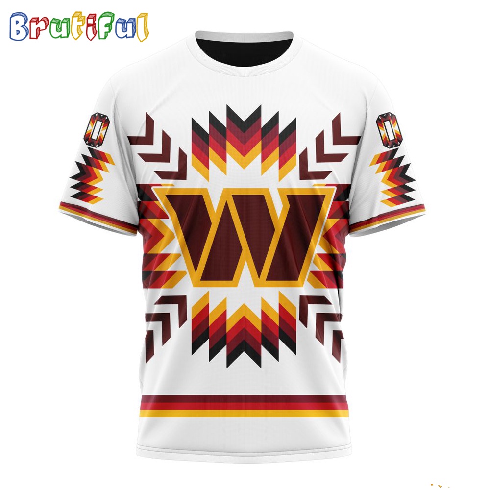 NFL Washington Commanders T Shirt Special Design With Native Pattern 1