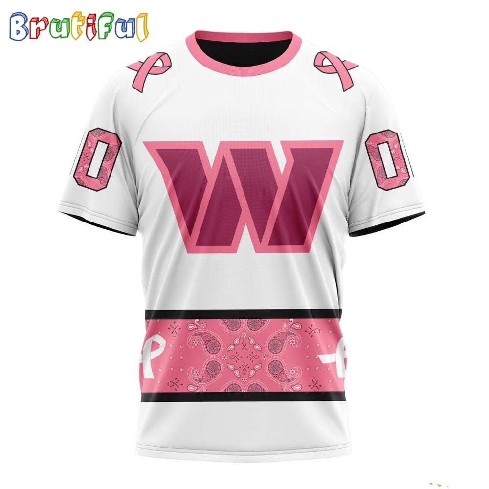 NFL Washington Commanders T Shirt Special Pink Design Fight Breast Cancer 1