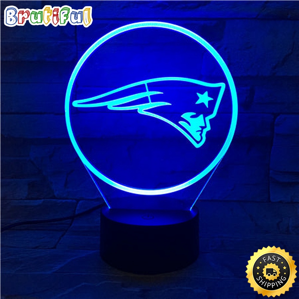 New England Patriots Night Light Football 3D Illusion LED Lamp