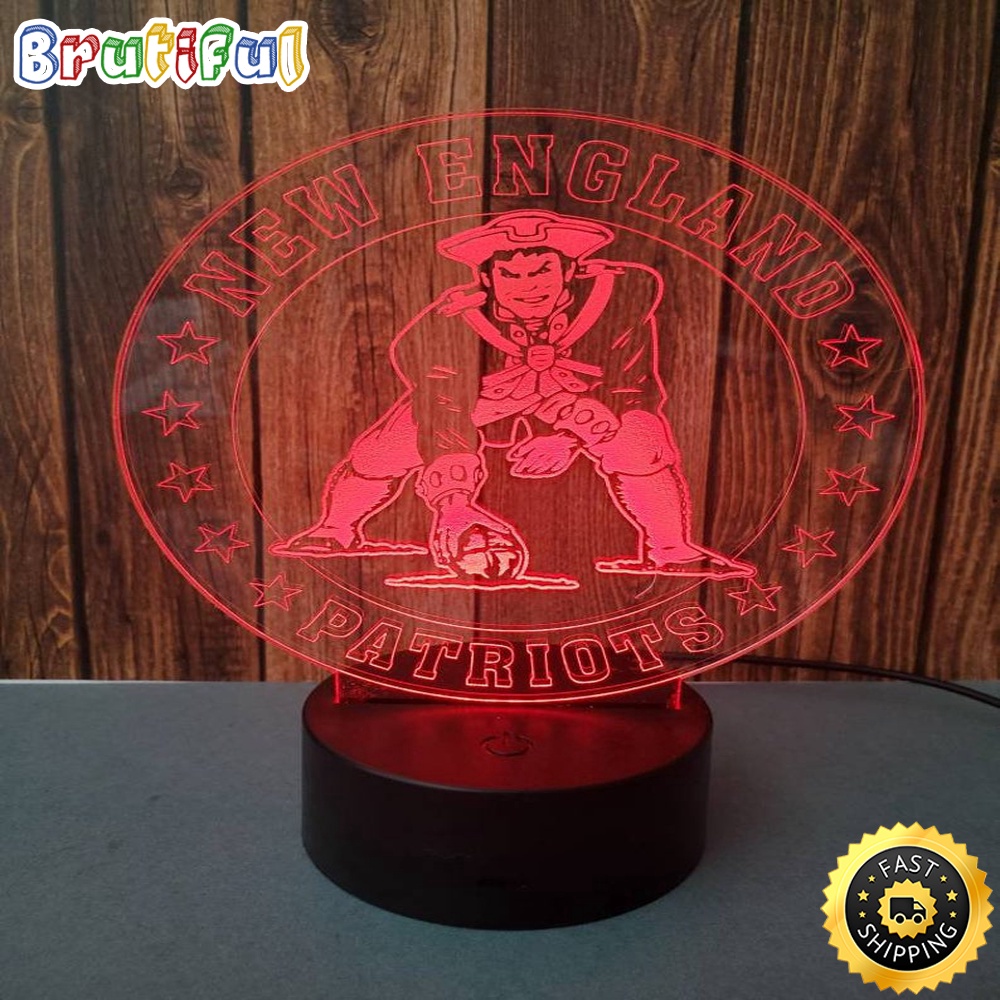 New England Patriots Night Light Sports 3D Illusion LED Lamp For Football Fans