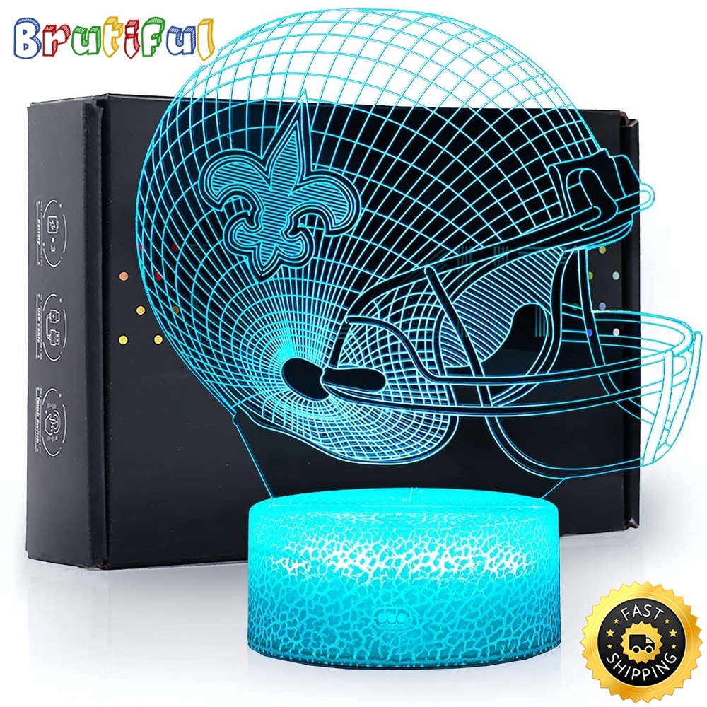 New Orleans Saints Night Light 3D LED Lamp For Football Fans 1