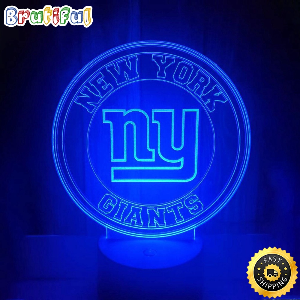 New York Giants Night Light 3D Illusion LED Lamp Football 1
