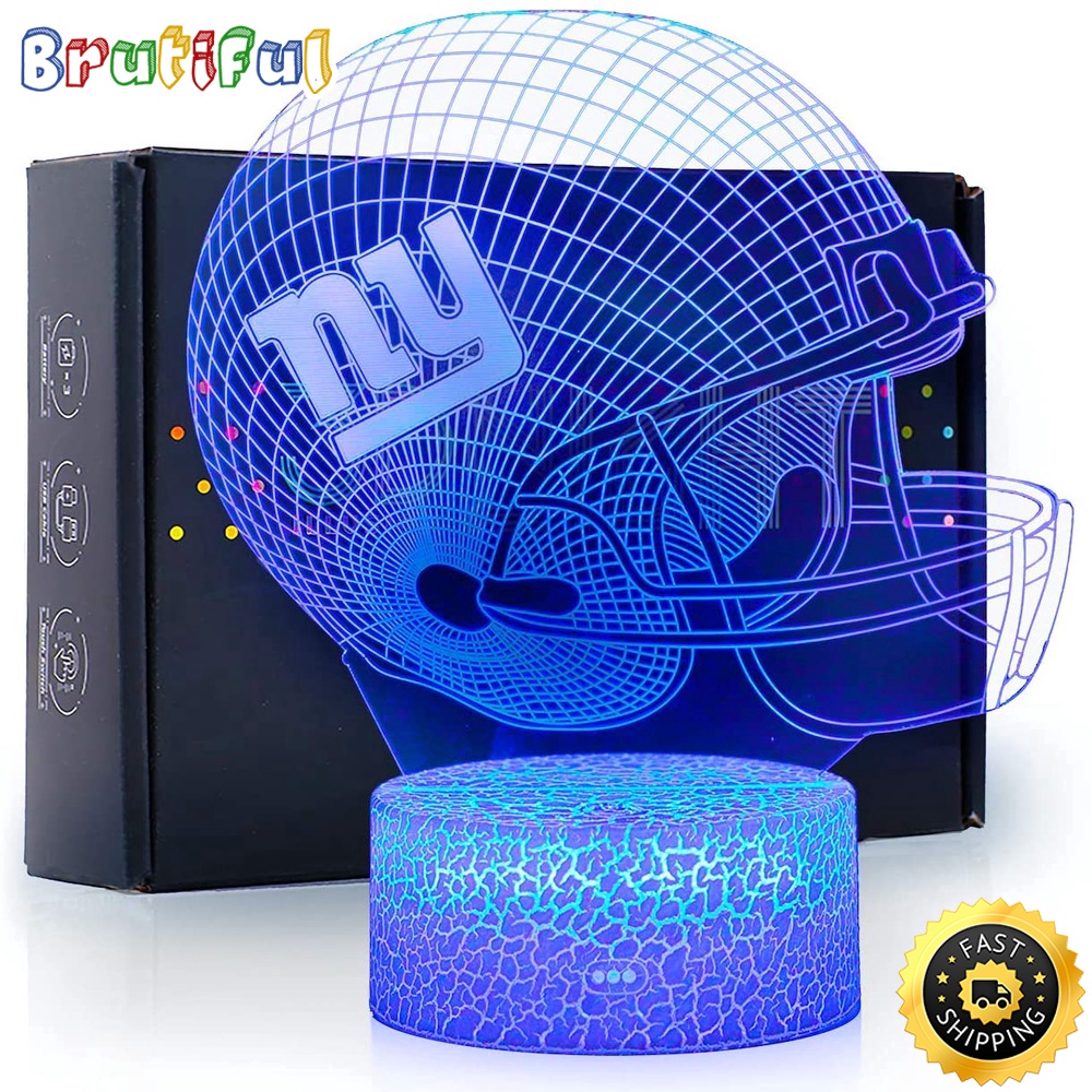 New York Giants Night Light 3D Illusion LED Lamp For Fans 1