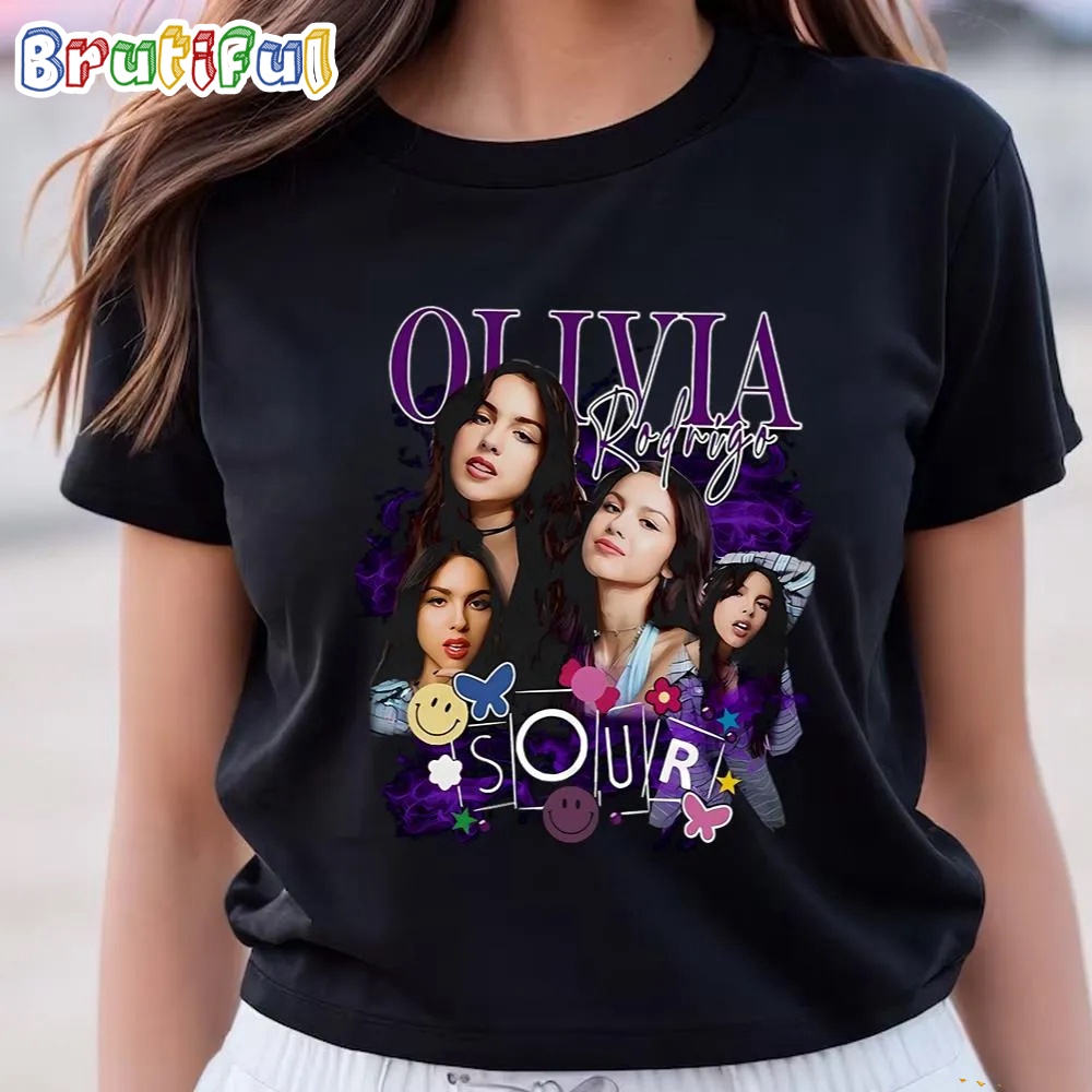 Olivia Rodrigo Vintage Bootleg Tour 2024 T Shirt 1