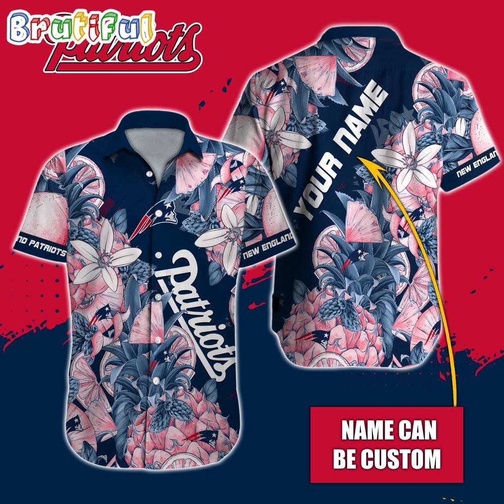 Personalized NFL New England Patriots Hawaiian Shirt Special Tropical Fruit Aloha Shirt