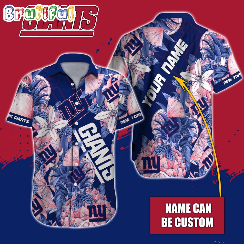 Personalized NFL New York Giants Hawaiian Shirt Special Tropical Fruit Aloha Shirt