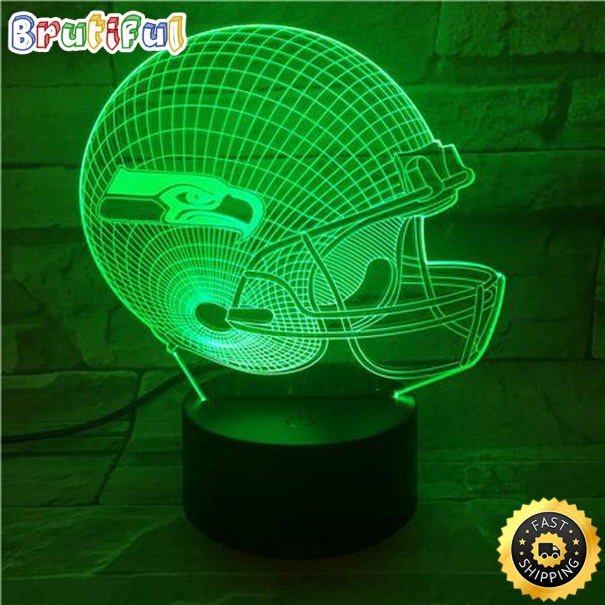 Seattle Seahawks Night Light 3D Illusion LED Lamp For Football Fans Seattle Seahawks Night Light 3D Illusion LED Lamp For Football Fans