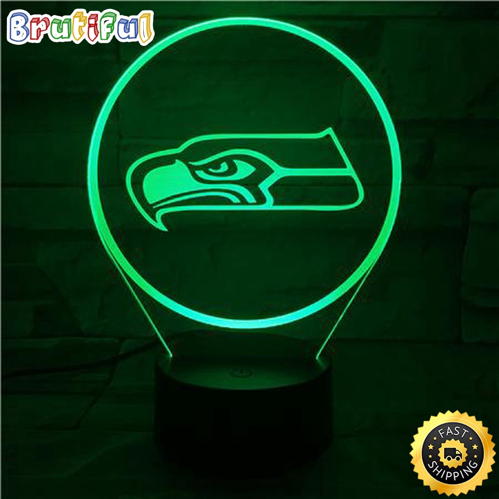 Seattle Seahawks Night Light Football 3D Illusion LED Lamp 1