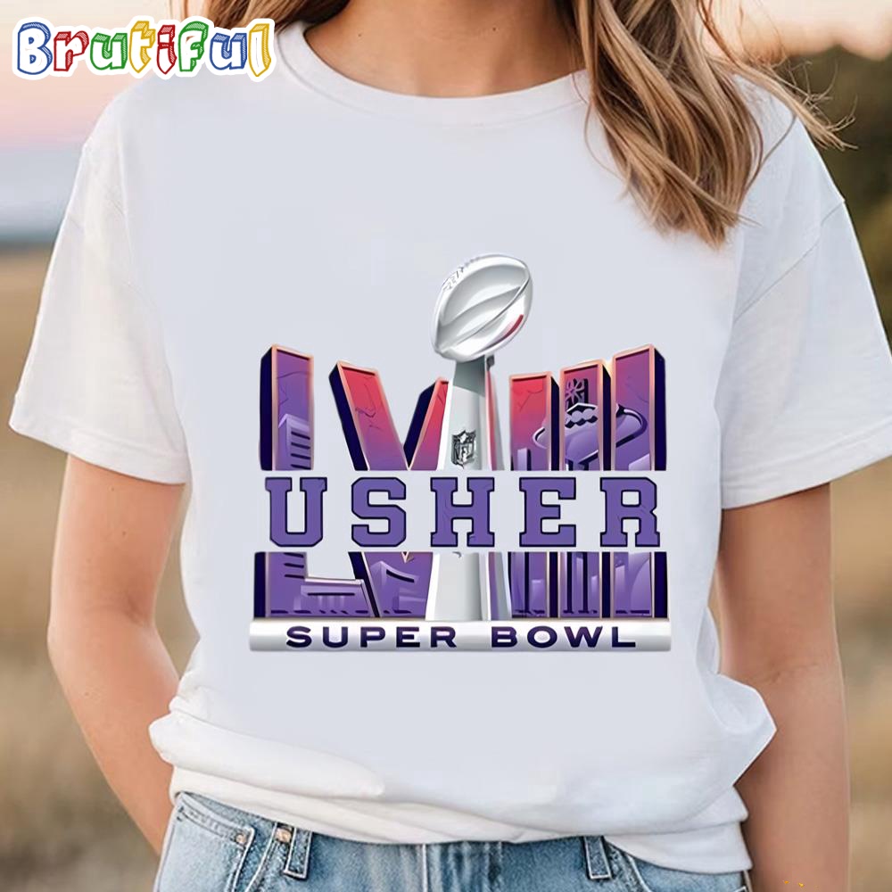 Usher Super Bowl LVIII T Shirt 1