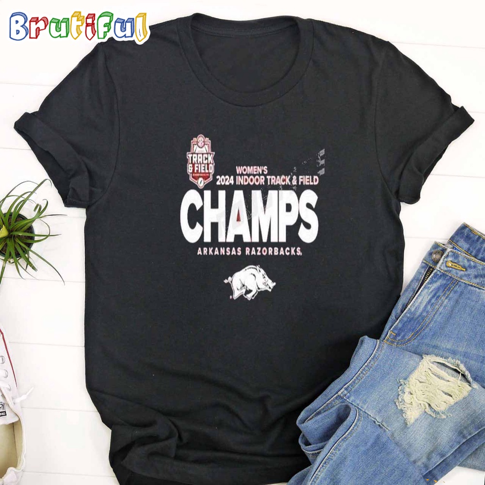 Arkansas Razorbacks 2024 SEC Women's Indoor Track Field Champions T Shirt