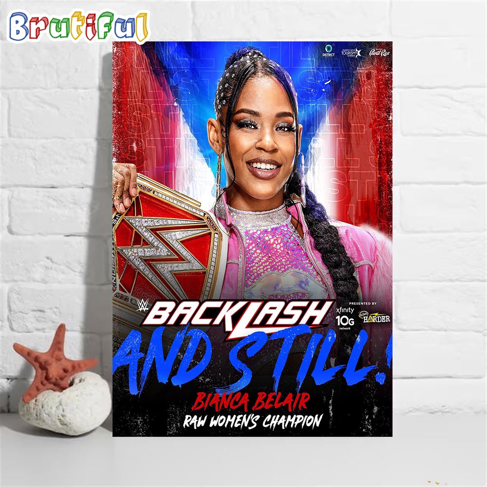 Bianca Belair And Still Raw Womens Champion Wall Art Poster Canvas