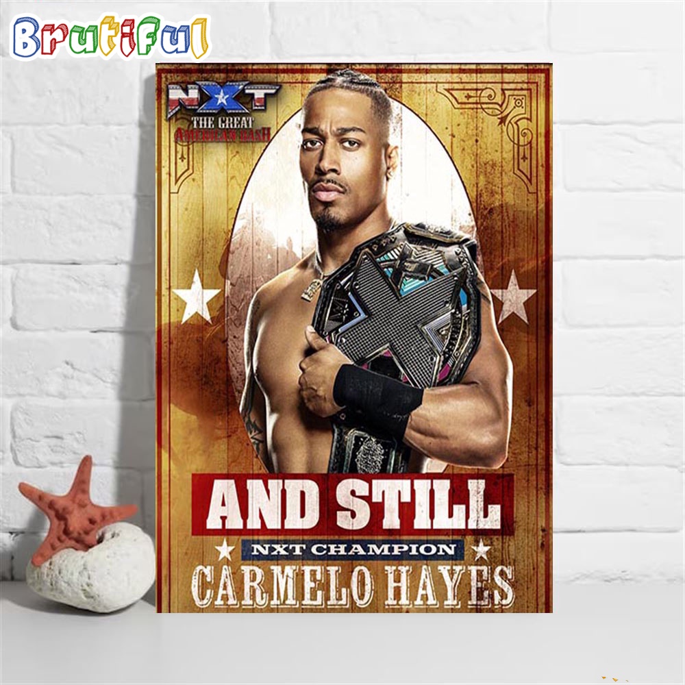 Carmelo Hayes And Still NXT Champion At WWE NXT The Great American Bash 2023 Wall Art Poster Canvas