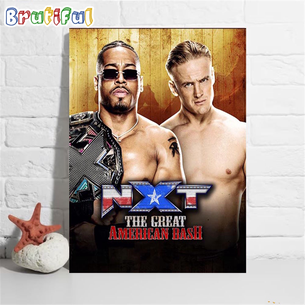 Carmelo Hayes Vs Ilja Dragunov At WWE NXT The Great American Bash Wall Art Poster Canvas