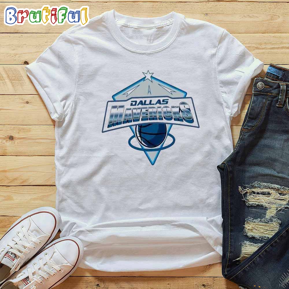 Crystal Diamond Dallas Mavericks Basketball Star T Shirt