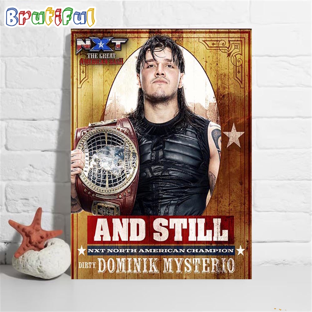 Dominik Mysterio And Still NXT North American Champion At WWE NXT The Great American Bash 2023 Wall Art Poster Canvas