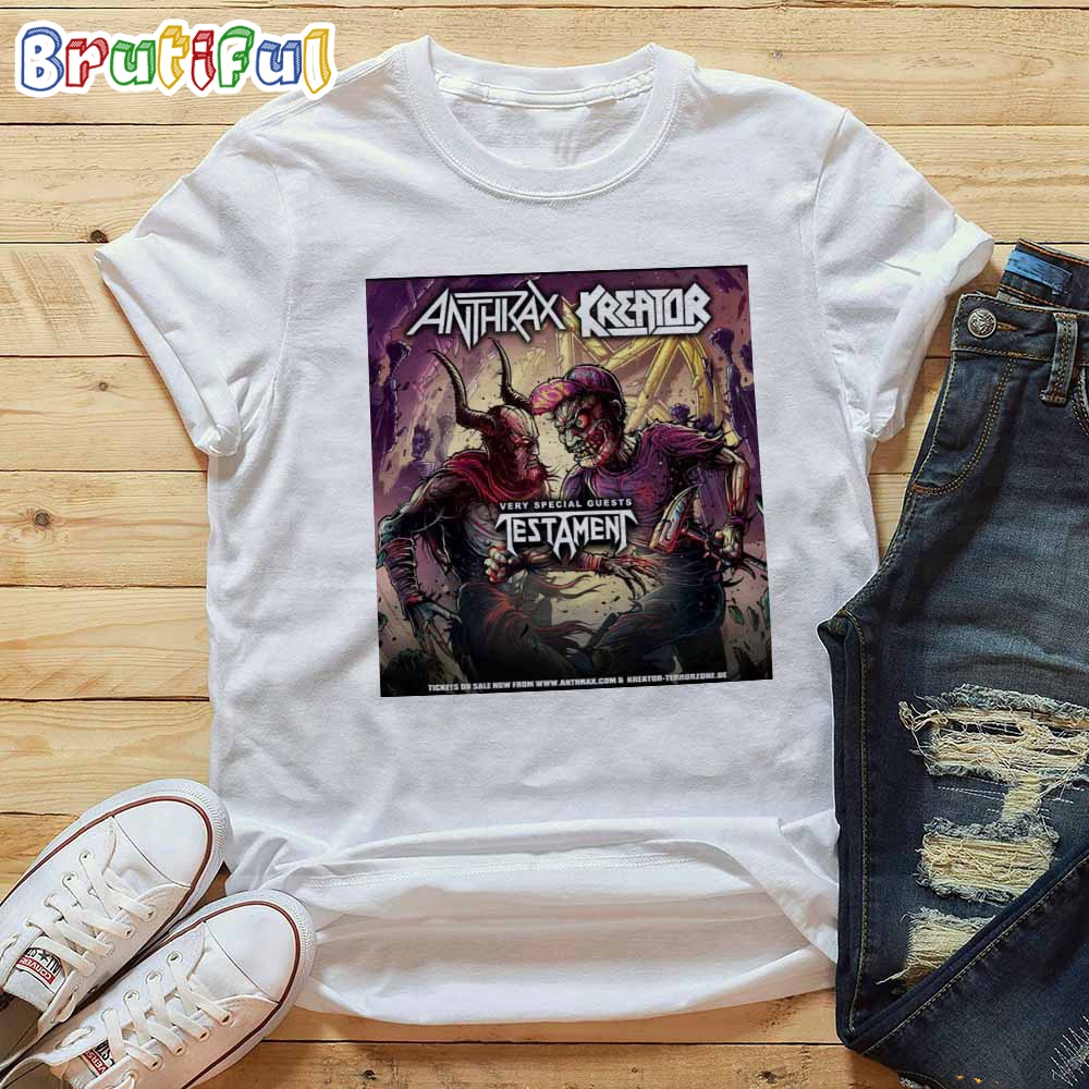 Epic Tour Of Anthrax With Kreator With Very Special Guest Testament T Shirt