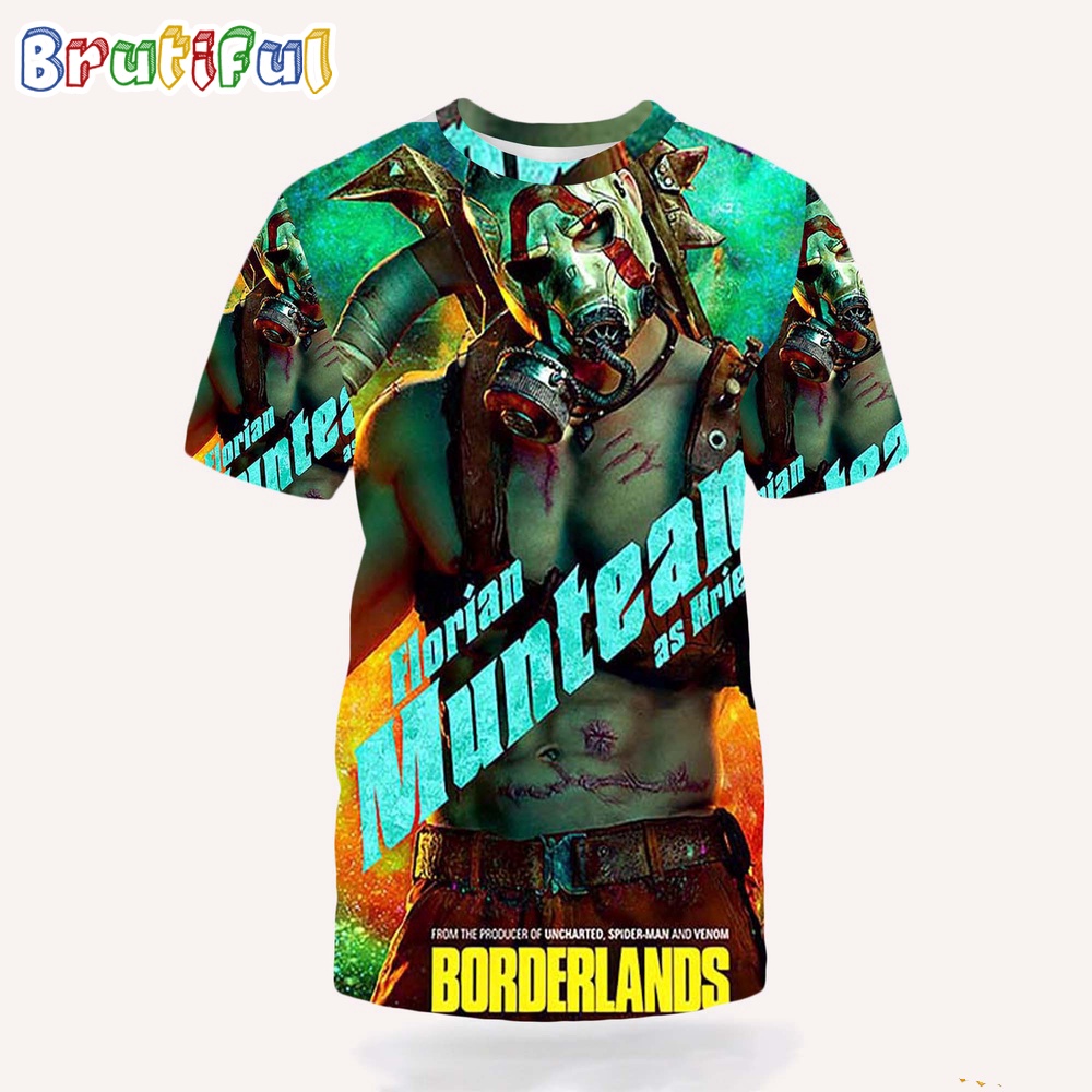 Florian Munteanu as Krieg in Borderlands Official Poster 3D T Shirt