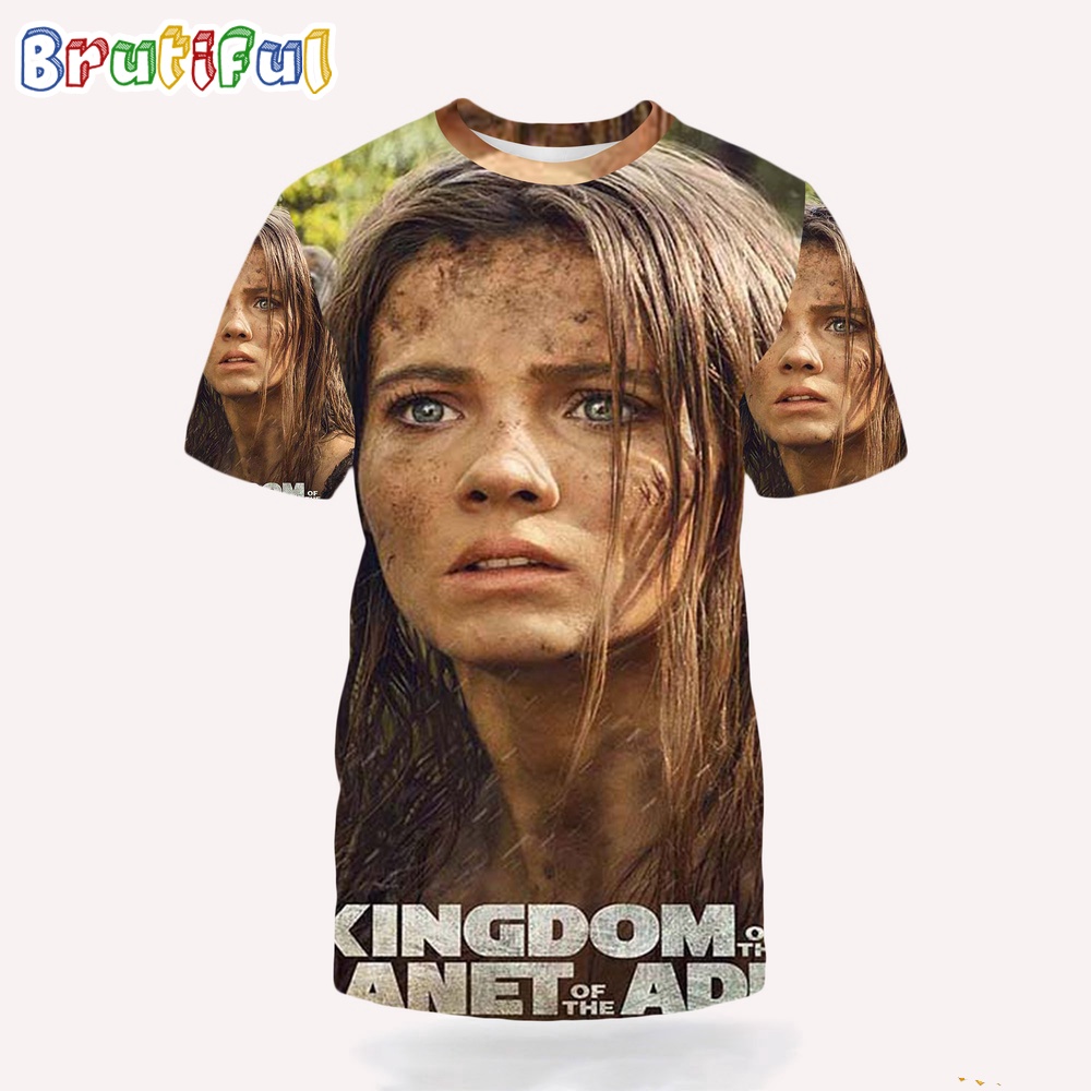 Freya Allan as Nova In Kingdom Of The Planet Of The Apes Official 3D T Shirt