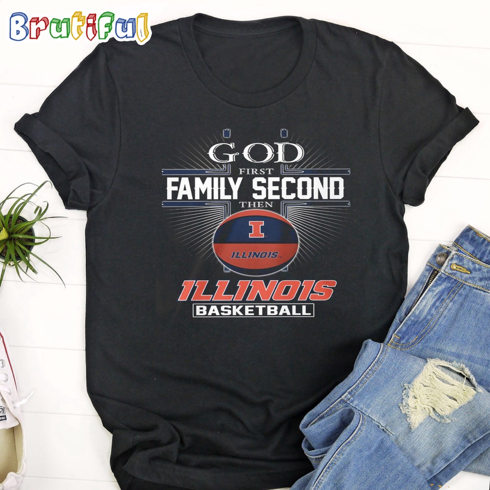 Illinois Suns God First Family Second Then Suns Basketball 2024 T Shirt