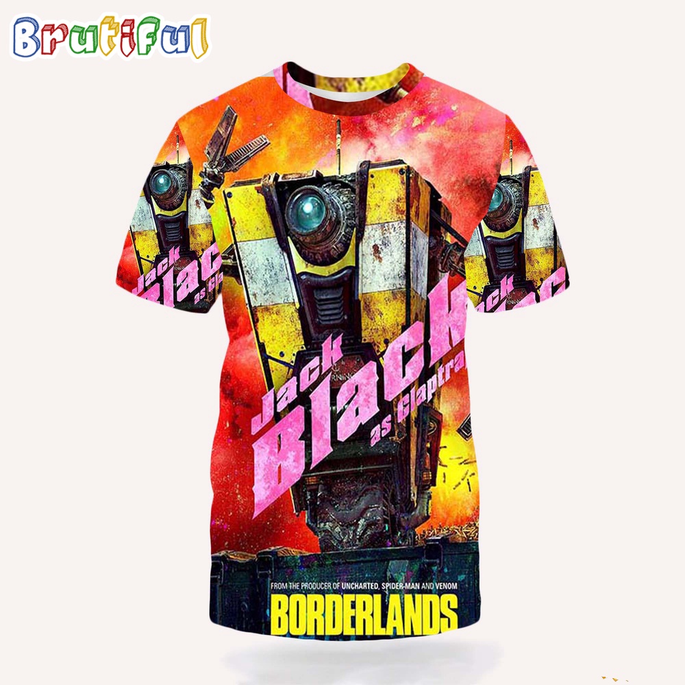Jack Black as Claptrap in Borderlands Official Poster 3D T Shirt