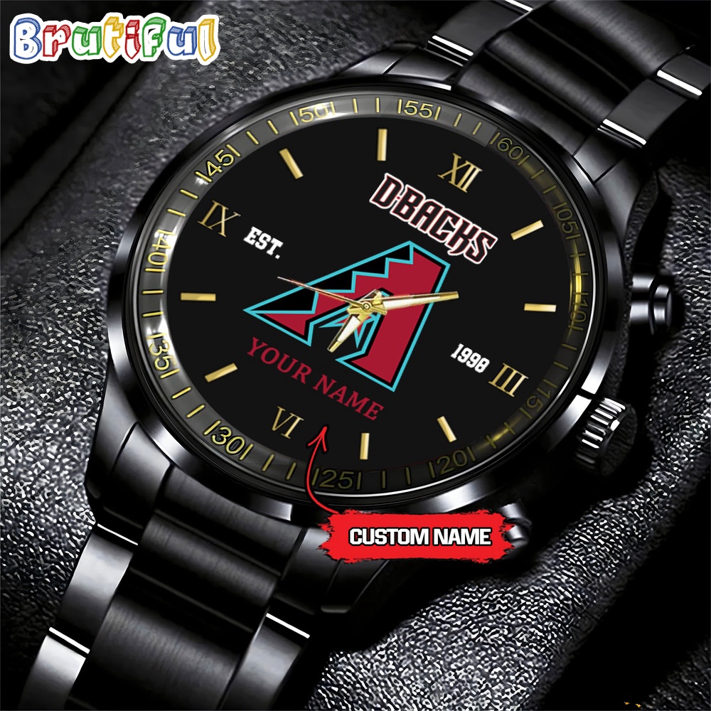 MLB Arizona Diamondbacks Watch Black Fashion Watch Baseball Game