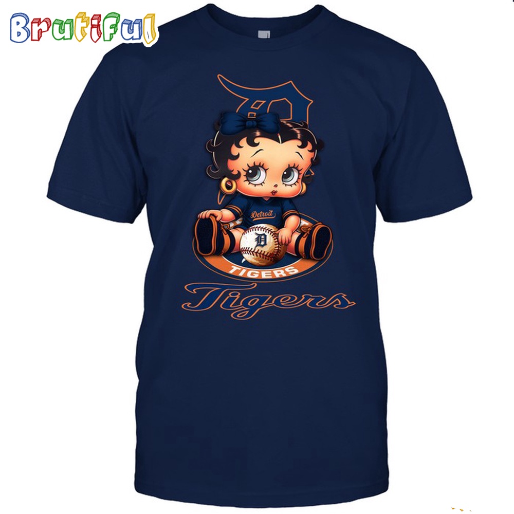 MLB Detroit T Shirt Betty Boop Baseball Tshirt