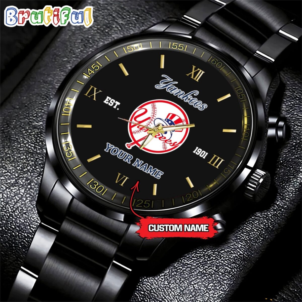 WiCraft ウィンクラフト NY YANKEES ヤンキース 時計 ブラック MLB-New-York-Yankees-Watch-